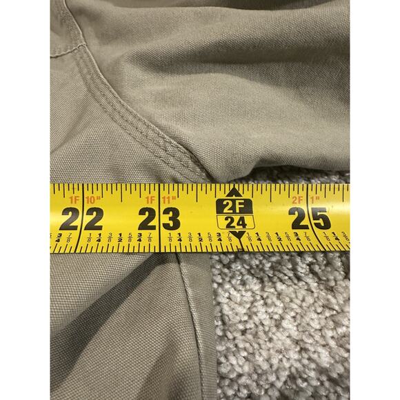 Craftsman Men's Lined Canvas Shirt Jacket Size L Tan Khaki Flannel Interior Work - Picture 4 of 7